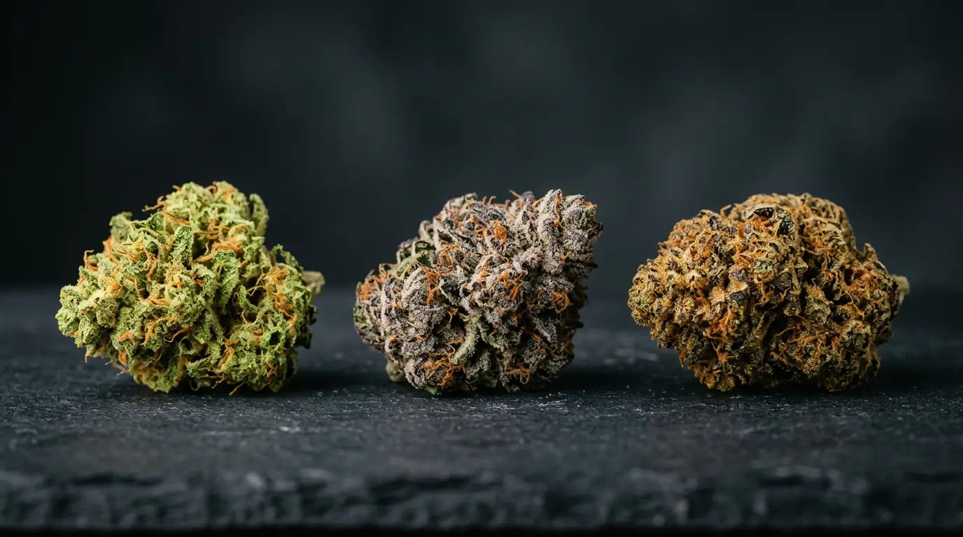 3 Strains Amnesia, Northern Lights, Gorilla Glue