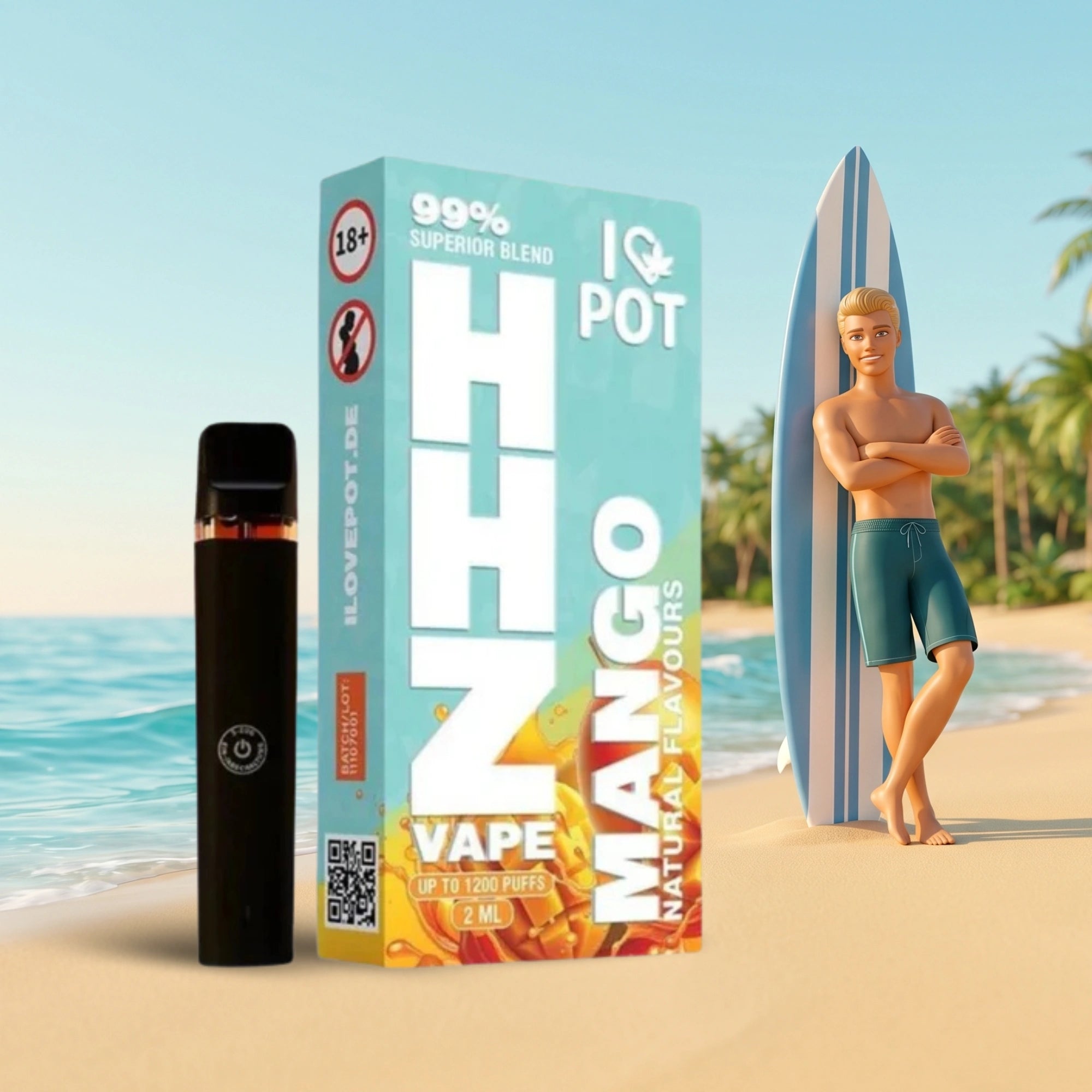 2ML HHZ Vape Pen 95% - Mango