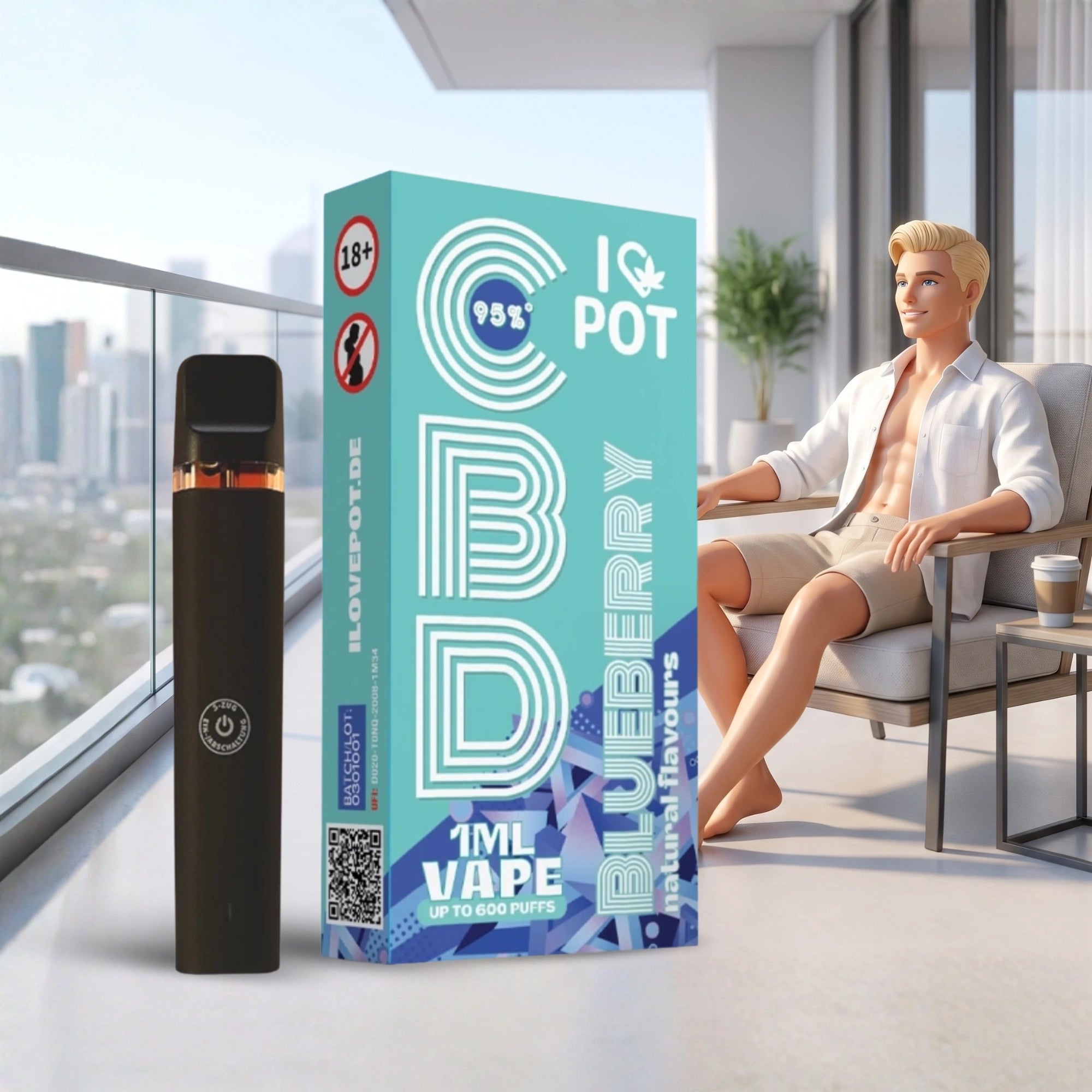 CBD Vape Pen 95% - Blueberry