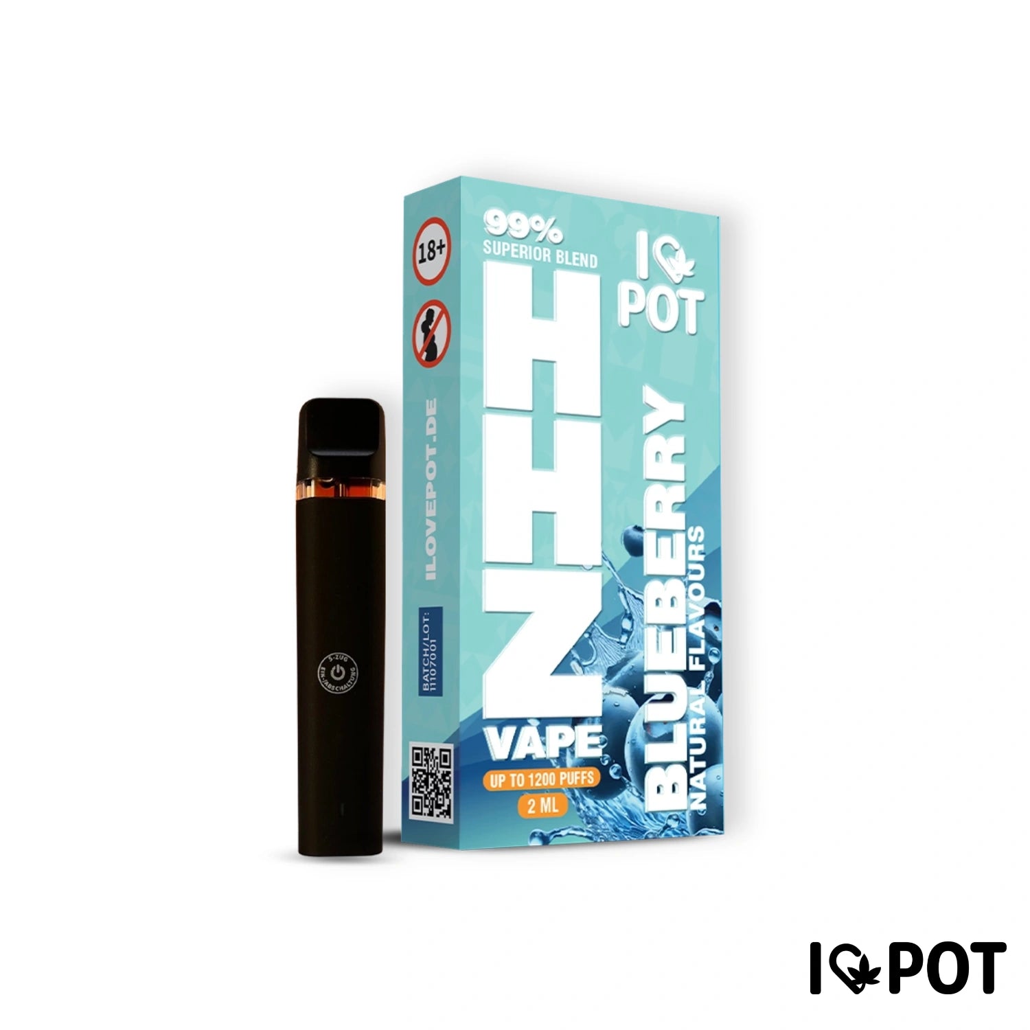 2ML HHZ Vape Pen 95% - Blueberry